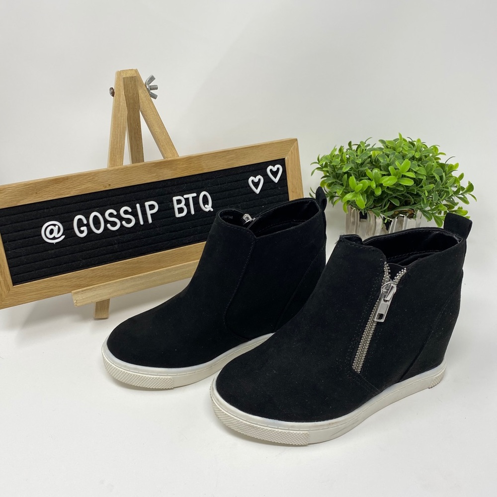 Girls Casual Booties with Side Zippers